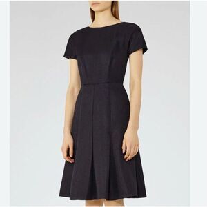 NWT Reiss Hallie Fit And Flare Lined Dress Navy Blue Women’s 0